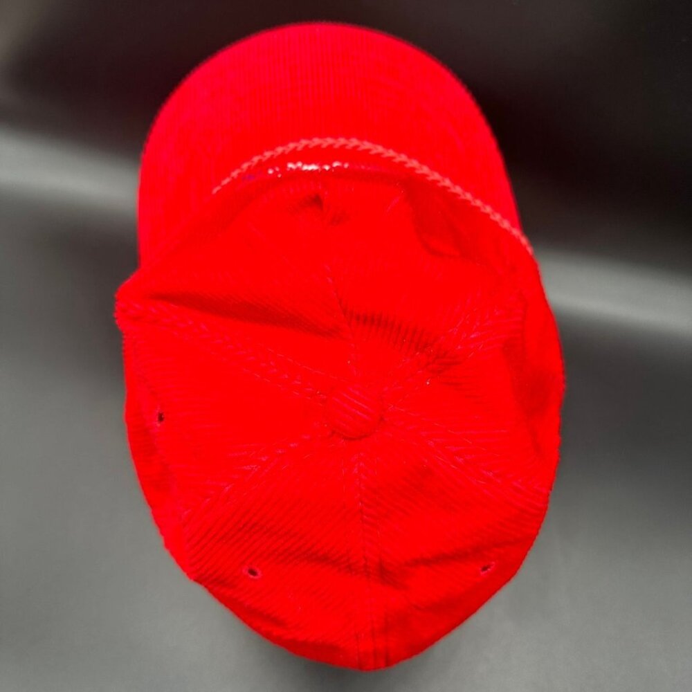 Vintage Buck Knives Hat Red Corduroy Adjustable Trucker Cap Made In Korea Retro - Picture 6 of 10